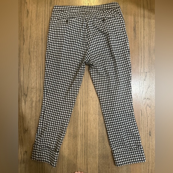 Anthropologie Gingham Crop Flare Pants-Size 6 - Picture 2 of 7